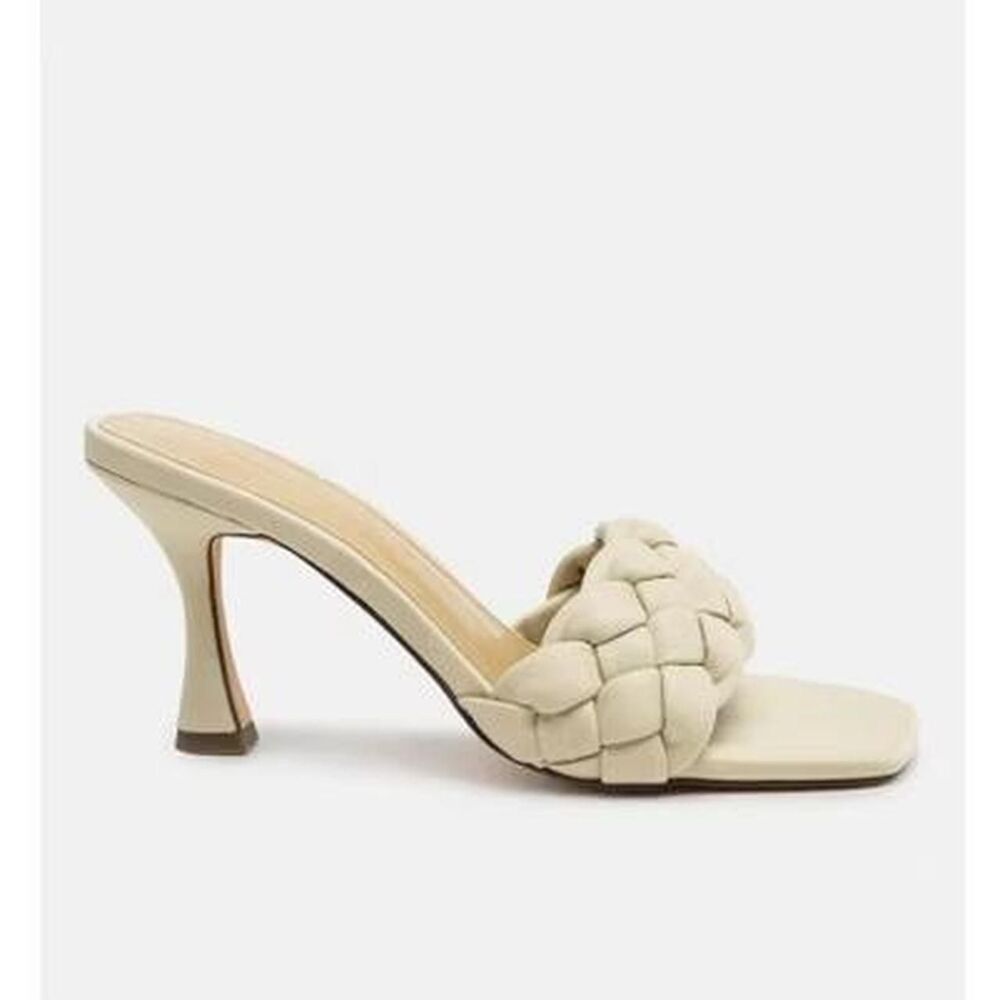 Marc Fisher Brizo Woven Strap Heeled Mules Sandal | Size 8